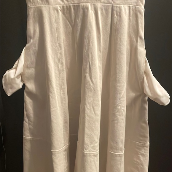 Classic Cream Midi Dress – Sleeveless A-Line with Contrast Neckline – Size 2 - Picture 9 of 9